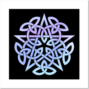 Pentagram. Celtic knot Posters and Art